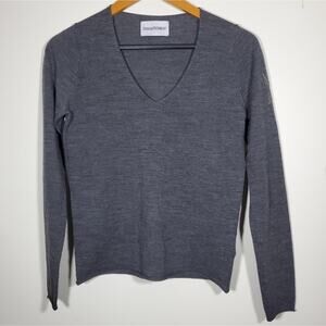 Zagid & voltaire v neck butterfly grey sweater XS Extra Small